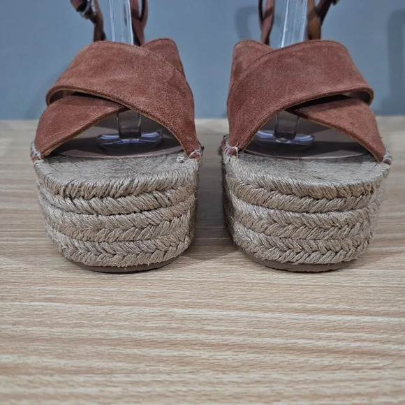NEW Rag & Bone Sandal Hera Espadrille Wedge Henbrown Suede EU 41 - Picture 4 of 12